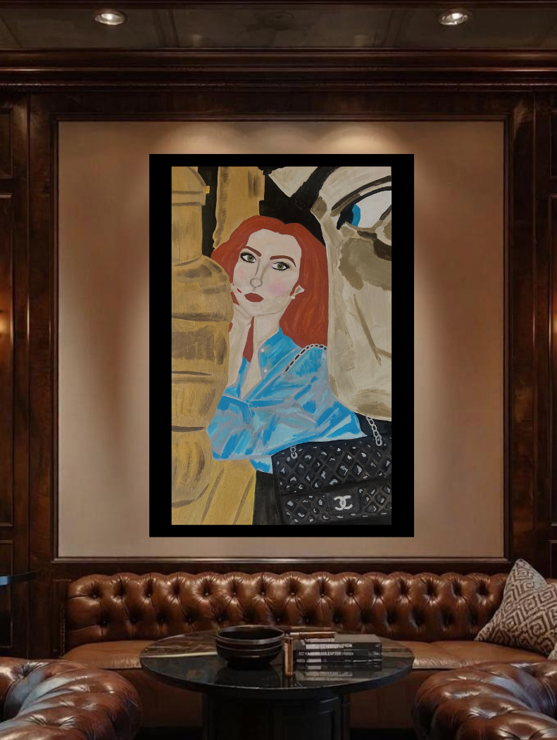 He Would Stare captures the charged stillness of being seen — the kind of gaze that lingers a moment too long, suspended somewhere between admiration and mystery. Inspired by the intimate glamour of Miami’s late-night allure and the seductive atmosphere of Brickell’s iconic social scene, the work evokes the feeling of stepping into a private world where elegance and intrigue quietly collide.

At the center, a poised feminine figure emerges with effortless confidence, her presence both soft and commanding. F